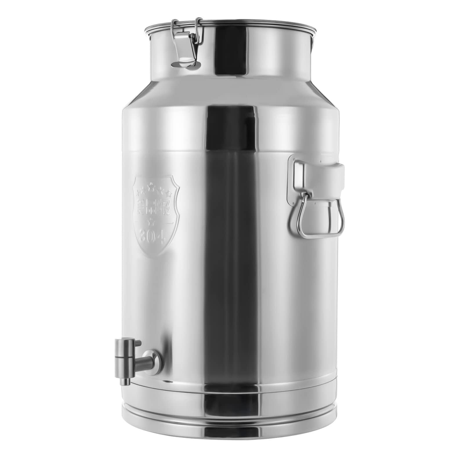 AYCDL 304 Stainless Steel Milk Can, Milk Jug, Milk Pail, Pail/Milk Bucket with Sealed Lid and Faucet, Anti-Leak Liquid Storage Container for Home, Farm,12.68Gal/48L