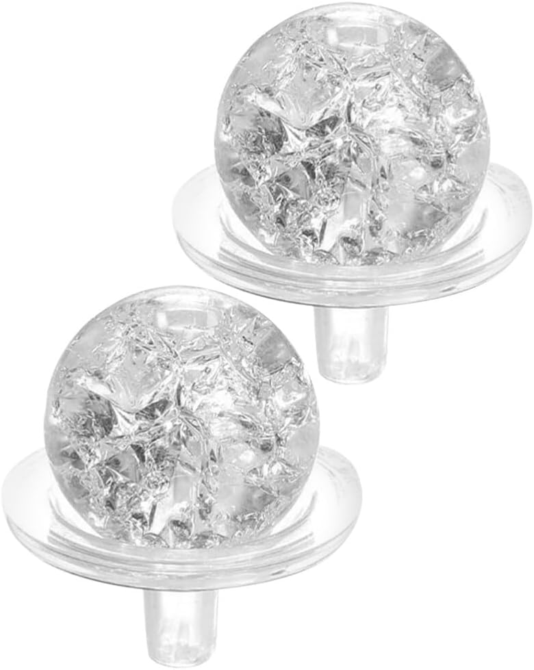 BESPORTBLE Glass Ball Replacement for Indoor Tabletop Fountain Waterfall 5cm, Fountain Crystal Bubble Ball Feng Shui Decorative Glass Balls with Stand Set