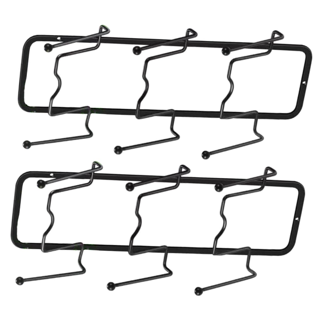 UKCOCO Support de Couvercle de Casserole Organiseur Mural Pratique Lot de 2 Pièces en Acier Carbone Noir, Porte-couvercle Délicat sans Perçage pour Rangement la Cuisine