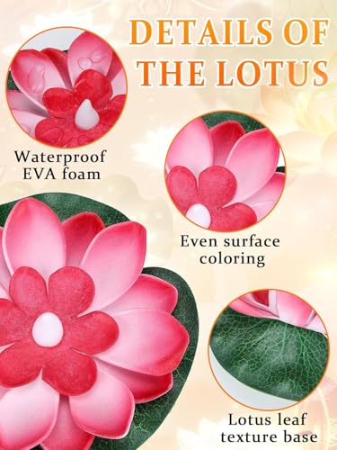 Image of CAVY LED Lotus Floating Diya Candles for Pool Pond, Glass Bowl | Water Sensor Waterproof LED Battery Operated Smokeless Candles for Home Decoration, Diwali Decoration, Indoor & Outdoor (Pack of 18)