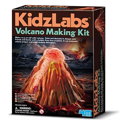 4M KidzLabs Volcano Making Kit - DIY Geology Chemistry Lab STEM Toys Gift for Kids & Teens, Boys & Girls