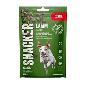 MERA Snacker lamb (1 x 200 g), grain-free, soft dog treats for training or as a snack, hearty meaty treats for all dogs