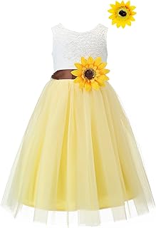 Lace Tulle Flower Girl Dresses V Back Backless Wedding Party Dress with Headband - Buy now