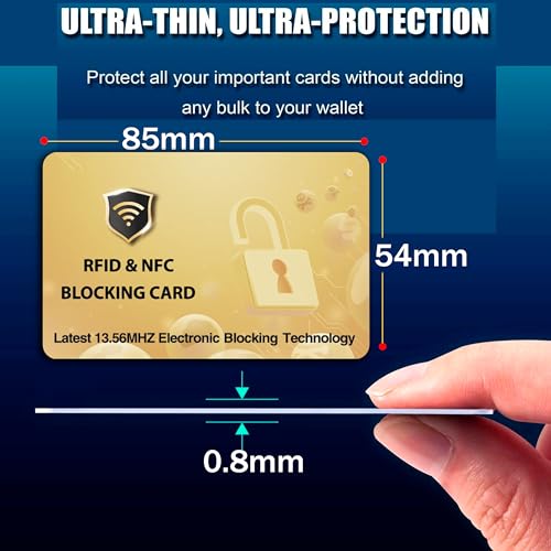 RFID Protected Cards, Golden 10 Pack: Entire Wallet Purse Shield For Men & Women, NFC Contactless Bank Debit Credit Card Protector ID ATM Guard (2)2