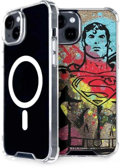 Skinit Phone Case Compatible with MagSafe iPhone 13 - Officially Licensed DC Comics Superman Color Splatter Design