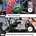 Aquilaplain 12FT Semi Truck Air Lines Kit - 3 In 1 Air Hoses Wrap 7 Way Trailer Cord Power Air Line for Semi Truck, Trailer, Tractor, With Gladhands,Handles,Holder,Tender Spring Kit,Seals