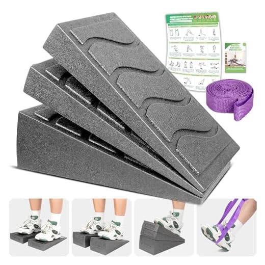 Slant Board Calf Stretcher, 3 Pcs Foot Stretcher Incline Board for Plantar Fasciitis Physical Therapy Equipment, Adjustable Foam Slant Board wedge Great for Exercises, Squats and Calf Stretching