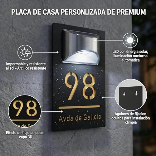 Números para casa en latón 14 Imagen adicional