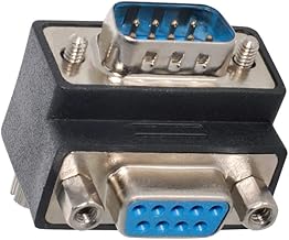 CY DSUB D-SUB RS232 9 Pin Male to Female Converter 90 Degree Angle Projector Extension Adapter M to F Adapter