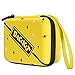 D DACCKIT Carrying Case for Pokemon Trading Cards, Fits Up to 400 Cards, Card Holder with Hand Strap & Carabiner - Lightning Yellow