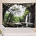 Ice jazz Mountain Cave Tapestry Waterfall Tapestry Forest Tree Tapestry Nature Tapestry Wall Hanging for Bedroom Living Room Dorm