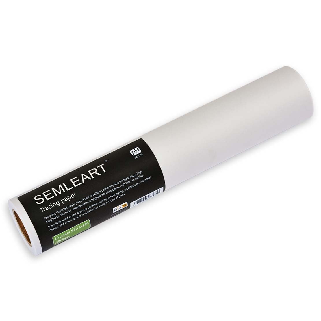 SEMLEART Ar's Transparentpapierrolle, 14,5 kg/50 g/m², 25,4 cm x 22,7 m, durchscheinendes Transparentpapier für Bleistift, Marker und Tinte, Zeichnen, Zeichnen, Zeichnen