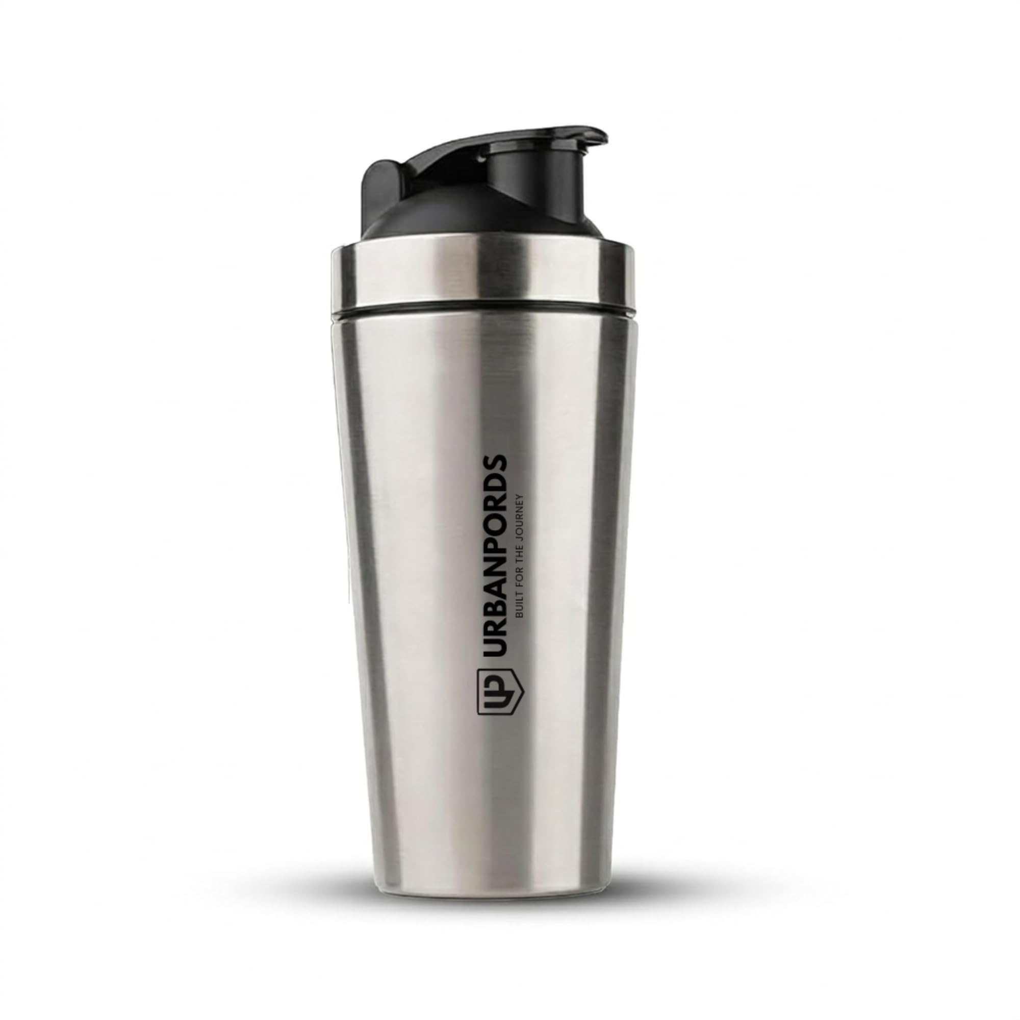 750ml Stainless Steel Gym Shaker Bottle, 100% Odor-Free & Leak-Proof Metal Protein Shaker for Whey, Rust-Free Steel Sipper for Men & Women, BPA-Free, Matte Silver-image-22