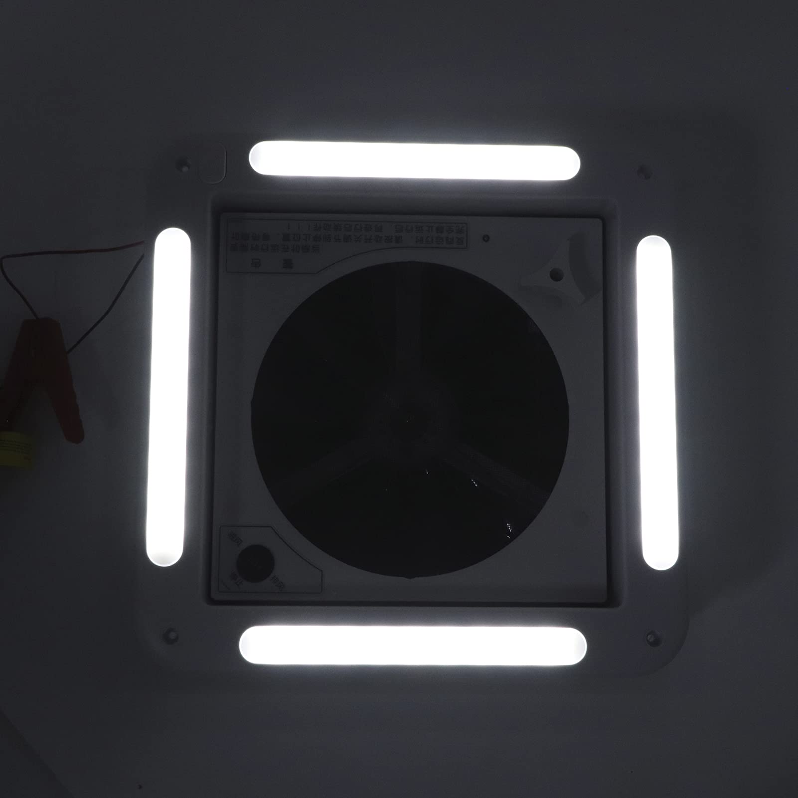 280x280mm Wentylator Dachowy 12V Sterowanie Ręczne Wentylatory Wentylacyjne Wentylator Sufitowy 2-kierunkowy Wentylator Wyciągowy z Oświetleniem LED do Autobusu Kempingowego RV