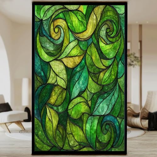 Vinilo Decorativo Auto-adhesivo Hoja Verde 21.6x47.2 pulgadas miniatura 2