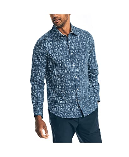 Nautica Men's Printed Poplin Shirt
