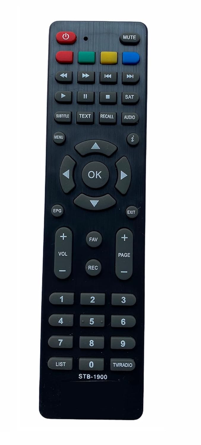 Remote Control Compatible for Swaroop Free Dish (with WiFi) STC 700 DTH | Set Top Box 007F Remote Control - Please Match The Image with Your Old Remote Before Placing The Order (Black)-image-26