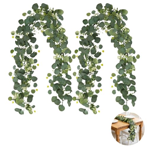 フェイクグリーン 人工観葉植物 アイビー 180cm 2 本入り 吊り下げ ガーランド 自然感 造花藤 葉物 防水 室内 玄関 結婚 インテリア 店舗 飾り 撮影用 DIY