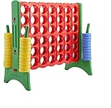 AmazonBasics Giant 4-In-A-Row Premium Plastic Game Set - 47 x 43 x 22 Inches