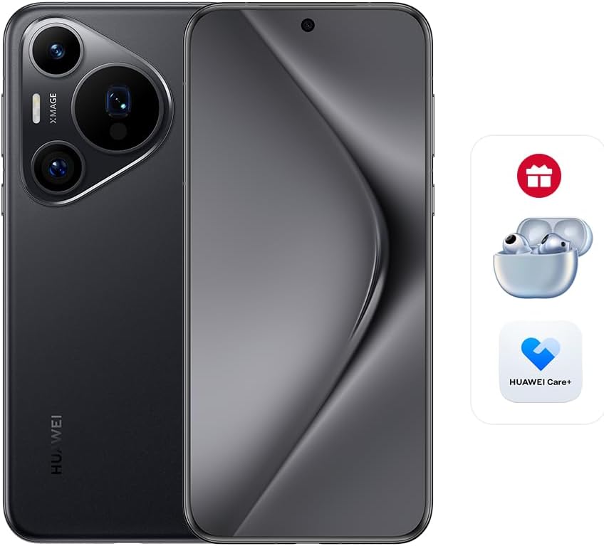 HUAWEIPura 70 Pro Smartphone, 6.8" HD OLED display, Ultra Speed Snapshot, 100W SuperCharge, Ultra Lighting Macro Telephoto Camera, 12GB+512GB, Black + 'HUAWEI Freebuds PRO3'