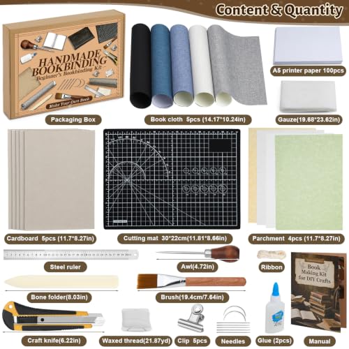 Jupean Book Binding Kits Book Binding Materials Bookbinding Supplies by JUPEAN - Used condition - Image 2