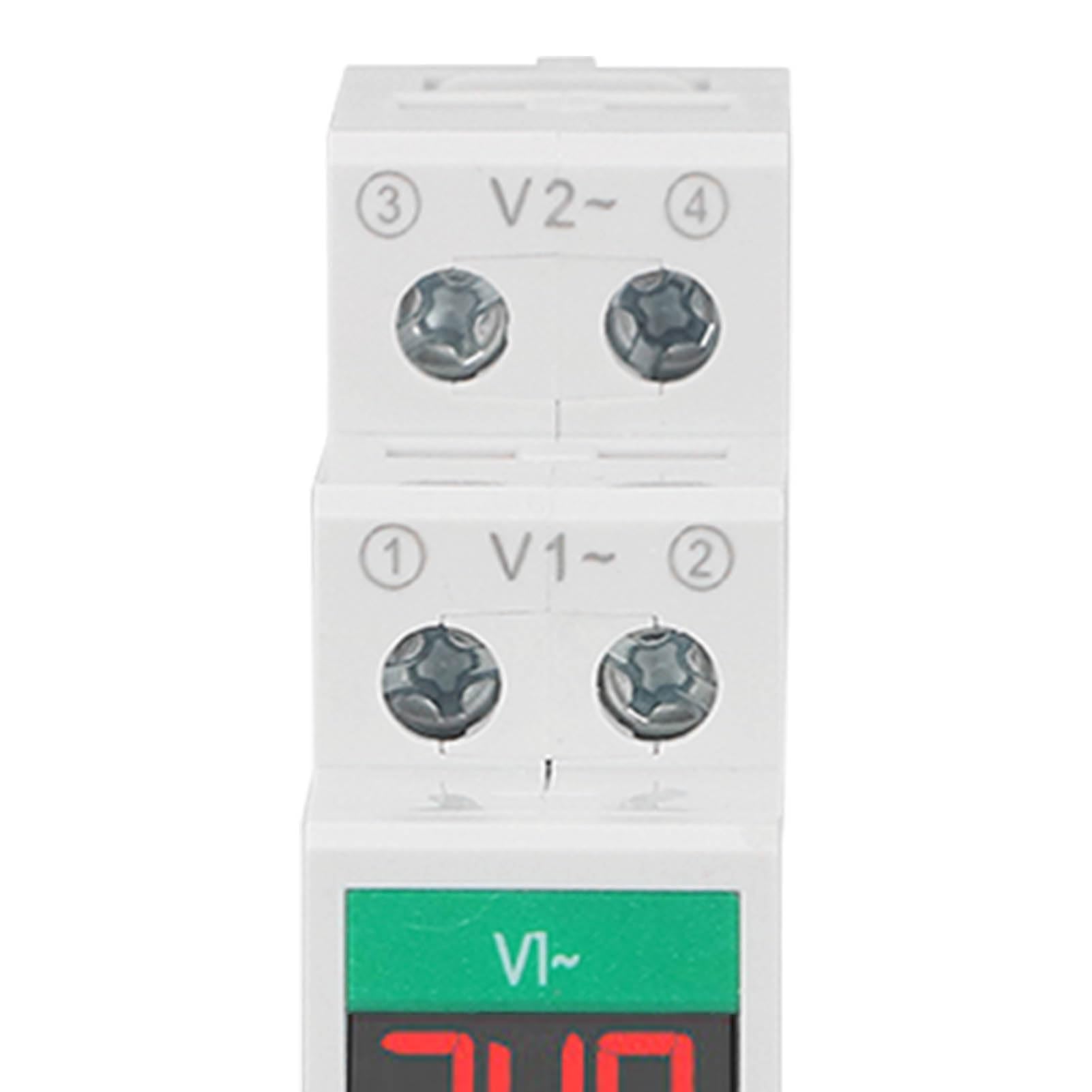 Marhynchus Voltmètre triphasé, Voltmètre Numérique LCD pour Mesure de Tension AC 60-450 V, monté sur Rail Din avec Interface Conviviale
