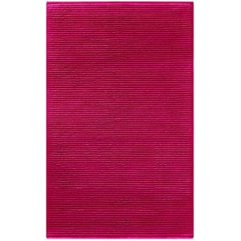 Lashuma Kuscheliger Badvorleger Linz, Moderne Purpur Badematte 50x80 cm Cover