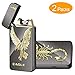 Kivors USB Rechargeable Flameless Electronic Plasma Dual Pulse Arc Lighter (Scorpion + Eagle)