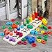 KangRuiZhe Montessori Materials Wood Math Blocks Shape Sorter Number and Stacking Learning Toys (Mathematics)