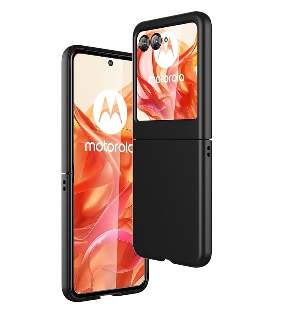 Image of Lustree Hard PC Back Cover Case for Motorola Razr 50| Anti-Slide |Lightweight |Protective Hard Case Cover for Motorola Razr 50 2024 -Black