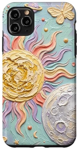 Pastel Celestial Sun and Moon Cosmic Butterfly �X�}�z�P�[�X iPhone 11 Pro Max �p