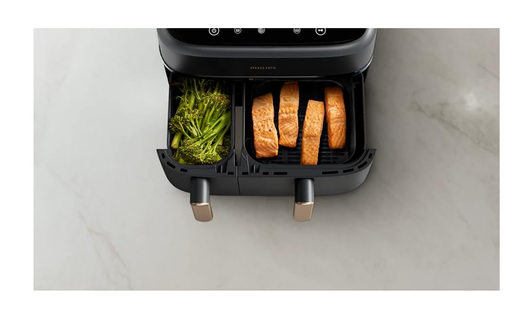 PHILIPS Friteuse à air chaud NA352/00 Airfryer 9L noir double panier