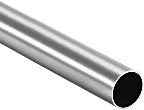 Vista 54 de uxcell Tubo redondo de acero inoxidable 304 0.315 in OD 0.039 in espesor de pared 9.843 in de longitud Tubo recto sin costura 2 piezas