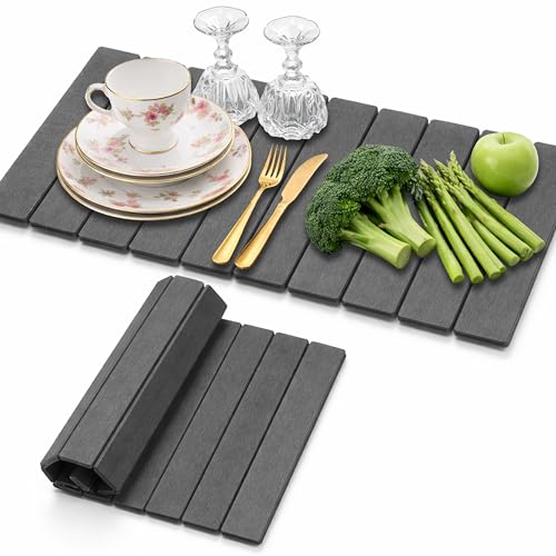 DEPATYA Stone Dish Drying Mat for Kitchen Counter, Easy to Clean Fast...