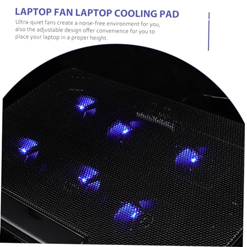 Base ajustable para portátil con ventiladores silenciosos y diseño liviano miniatura 2