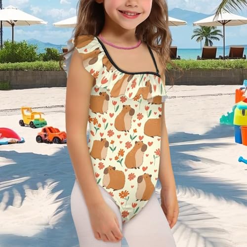 Girls Swimsuit for Kids 5-6t One Piece Pickles Bathing Suit Hawaii Dress Swimwear3