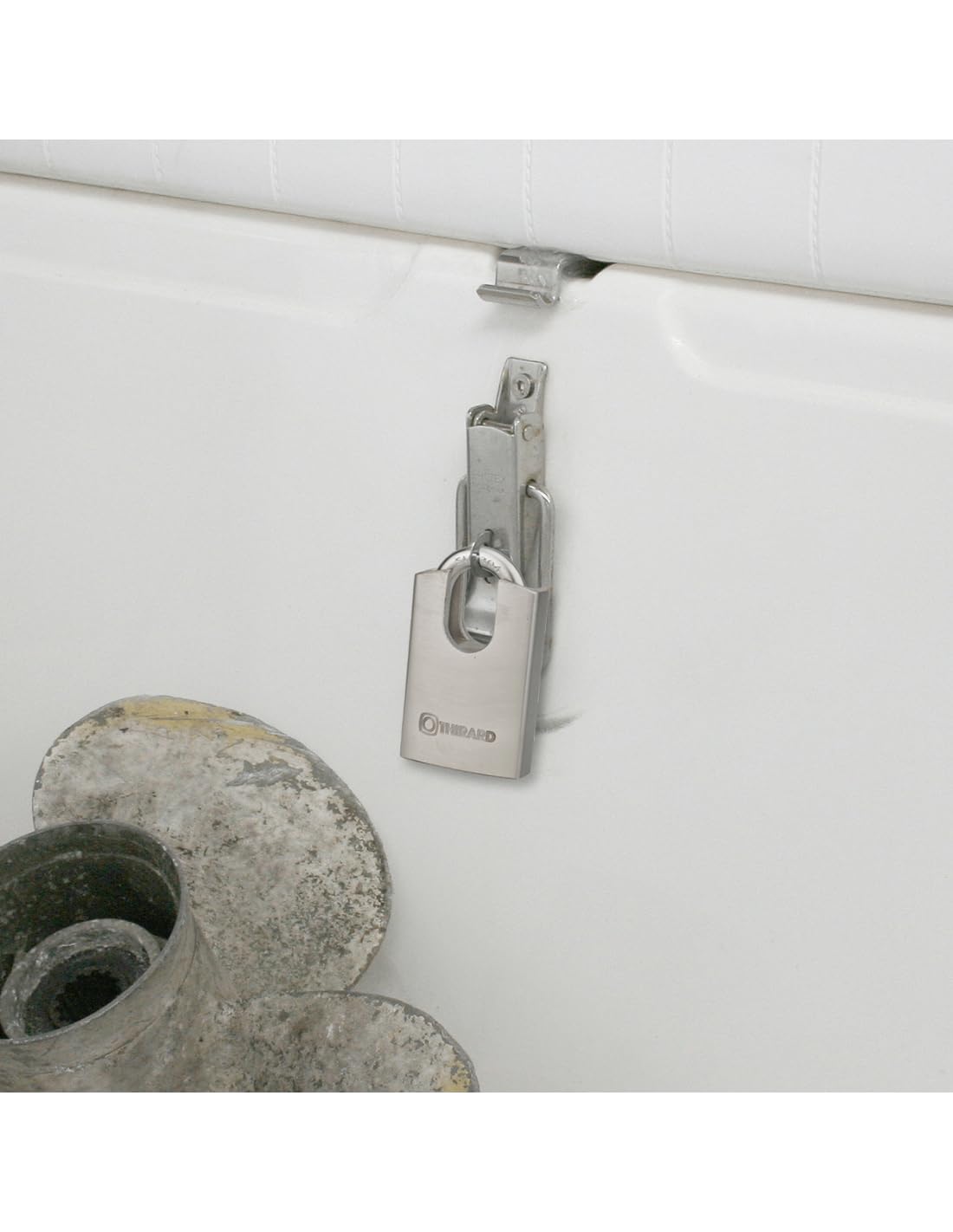 THIRARD - Cadenas à Clé Marinox - 60 mm - Inox - Anse Protégée - Pour Extérieur et Milieu Humide - Double Verrouillage - 2 Clés Acier Incluses - Très Haute Sécurité
