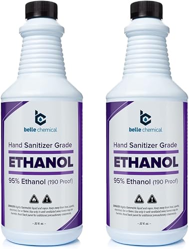 Medical Grade Ethanol - 95% Ethyl Alcohol - for Hand Sanitizer Production - No Fermentation Smell - Does Not Contain Methanol (Ethyl Alcohol - Medical Grade (32oz) (Pack of 2 (64oz))
