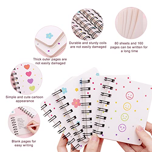 Small Spiral Notepad Cute Notebook, 8 Pack Kawaii Journals For Study And Notes Blank Page Fun Mini Scratch Pads, Back To School Supplies For Gifts Kids And Teachers(Cartoon 80 Sheets 160 Pages) #TOP5