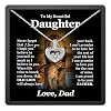 TRYNDI To My Daughter Necklace from Dad – Christmas Gifts for Daughter, Granddaughter, Daughter-In-Law, Women’s Jewelry Gifts for Women Birthday, Valentine’s Day, Mother’s Day