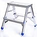 Produktbild Zweiseitige Aluleiter KLAPPLEITER Leiter Ladder Haushaltsleiter 150kg | 2x2 Stufen