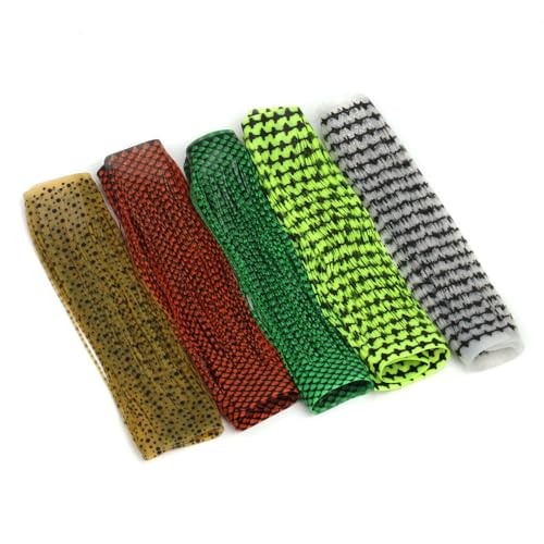 Juego 5 piezas falda patas de silicona colores pesca miniatura 1