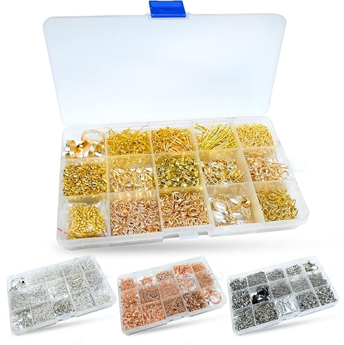 Image of SATRA TRADERS All-in-One Jewelry Finding Kit for Professional DIY Jewelry Repair and Making (Nickel)