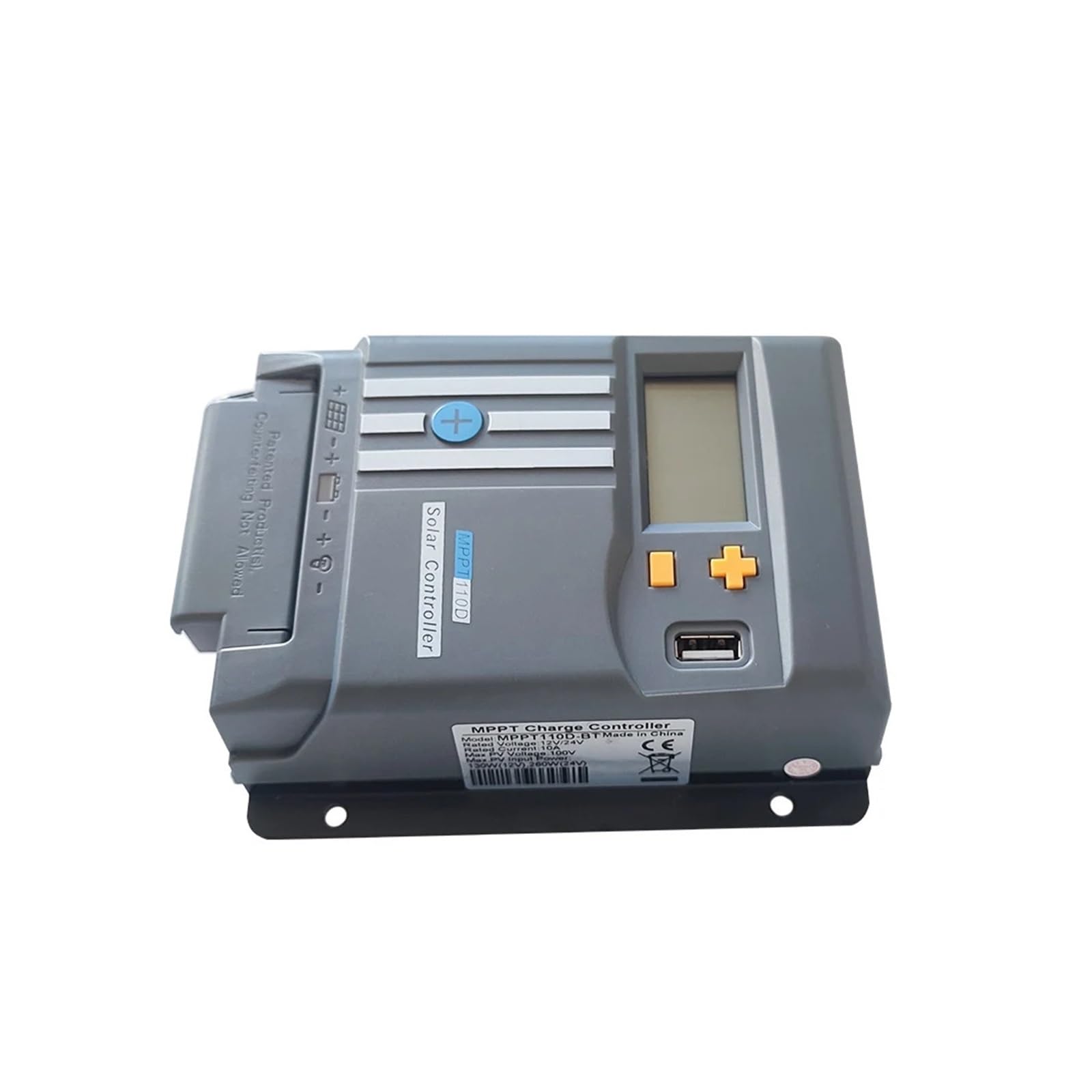 Regolatore di Carica Pannello Solare, Regolatore di scarica di Carica Solare MPPT 10A for Ricarica di batterie al Litio Display LCD USB 12V24V con(with WiFi)