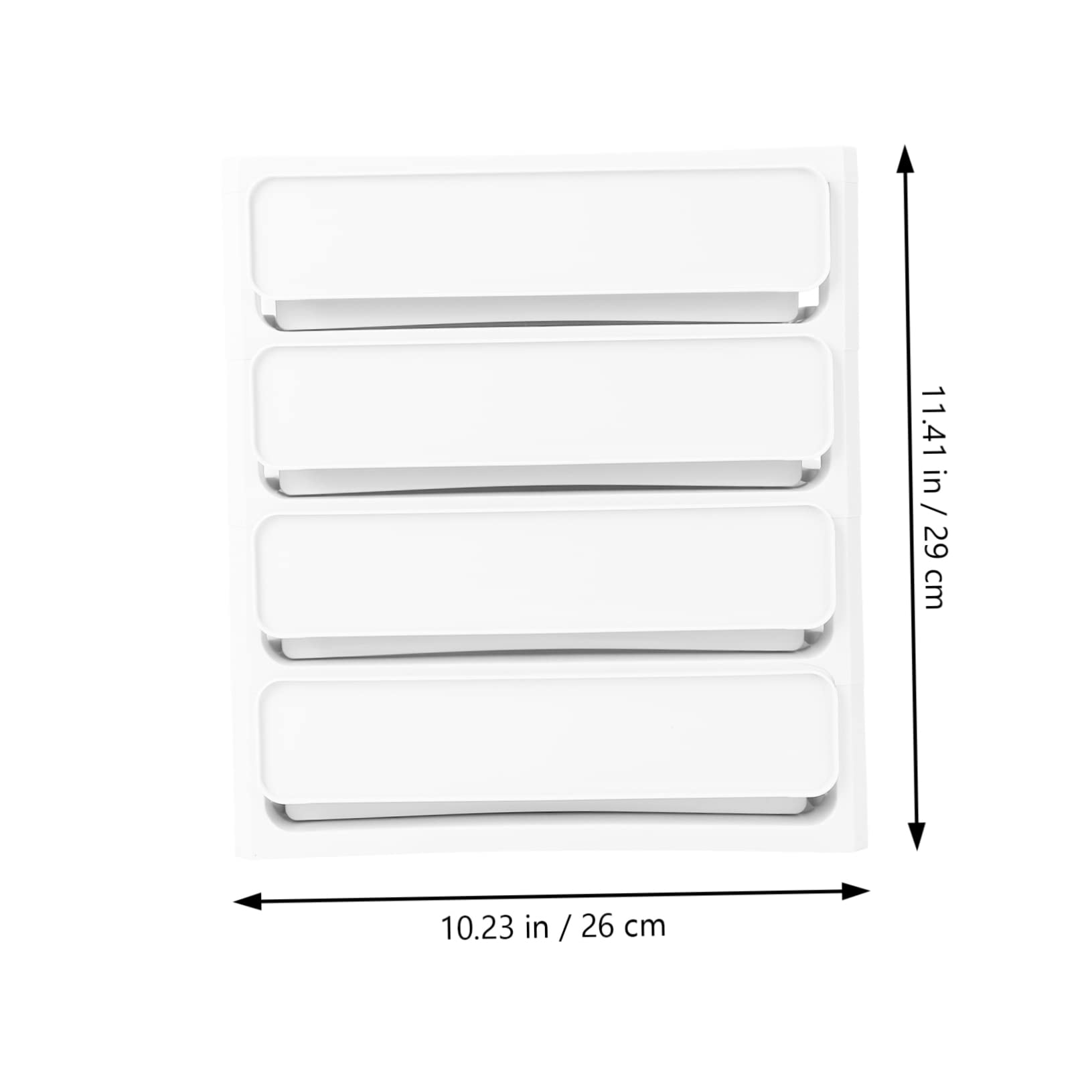 Lurrose Boîte de Rangement de Table à Tiroirs Quatre Niveaux en Pp Blanc