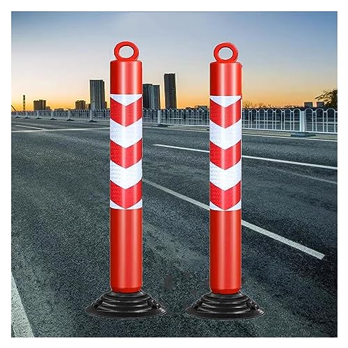 Generico Confezione da 2 dissuasori di Sicurezza Stradale, 80 cm (31,5 Pollici), Flessibili, in plastica Riflettente, Ideali per vialetti, parcheggi, Controllo della Folla e paletti stradali - Resist