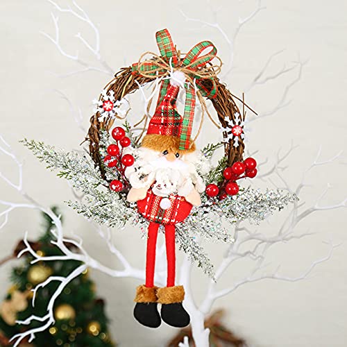 Couronne de Noël et guirlande de porte grand format pour cadeau