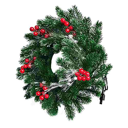 Couronne de Noël durable FLXHSA pour éviter la perte d'aiguilles sur la porte