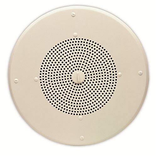 Valcom V-1220 One Way Amplified Dual Input Ceiling Speaker, 8-Inch