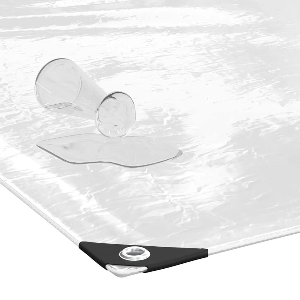 vidaXL Bâche Transparente avec œillets 1x10 m PVC